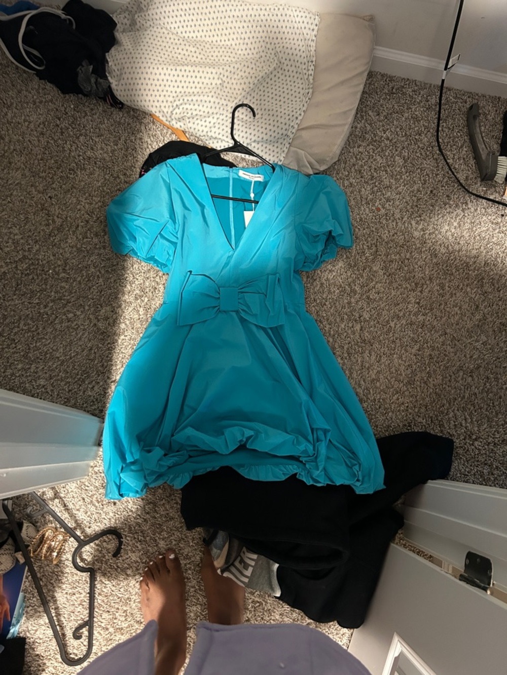 Amanda Uprichard Turquoise Blue Asymmetrical Dress